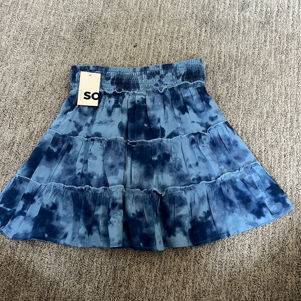 SO Blue Tye Dye Skirt
